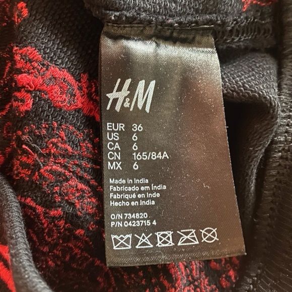 H&M Studio Red Embroidered and Beaded Hoodie Size 6 - Picture 10 of 12